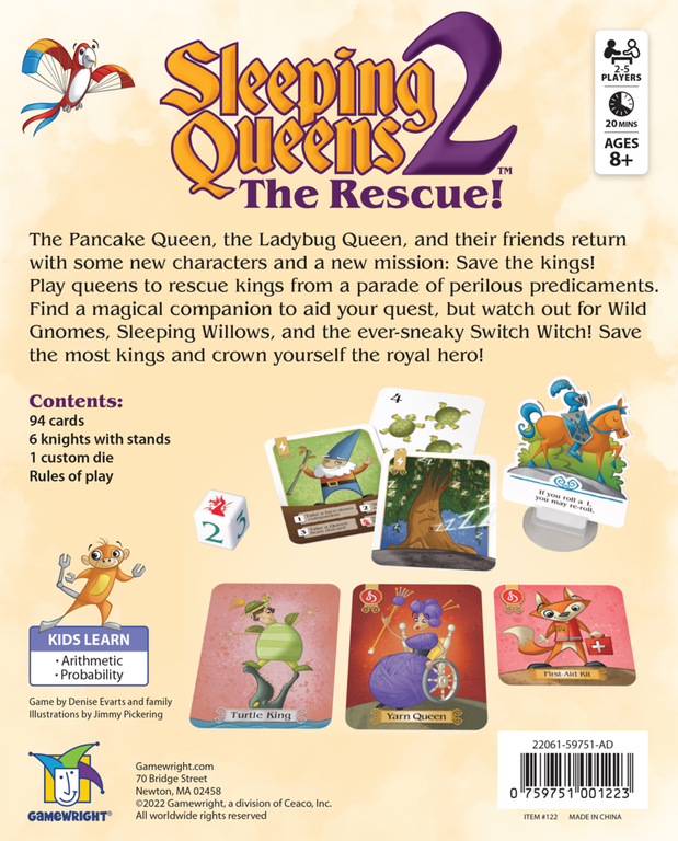 Sleeping Queens 2: The Rescue achterkant van de doos