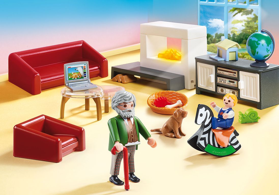 Playmobil® Dollhouse Huiskamer met openhaard
