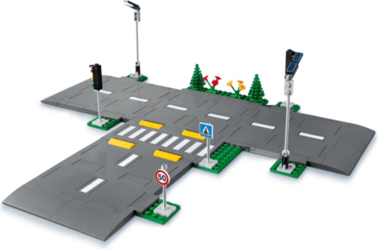 LEGO® City Straßenkreuzung mit Ampeln komponenten