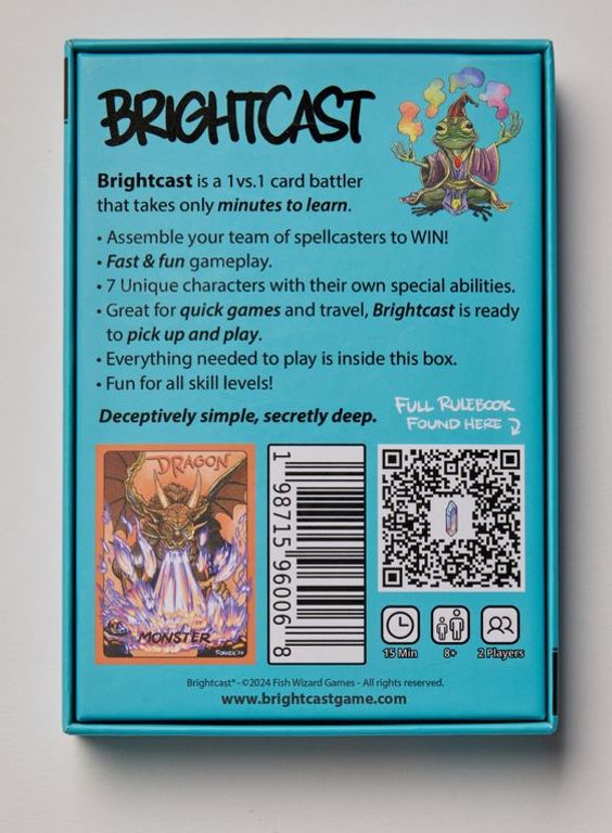 Brightcast back of the box