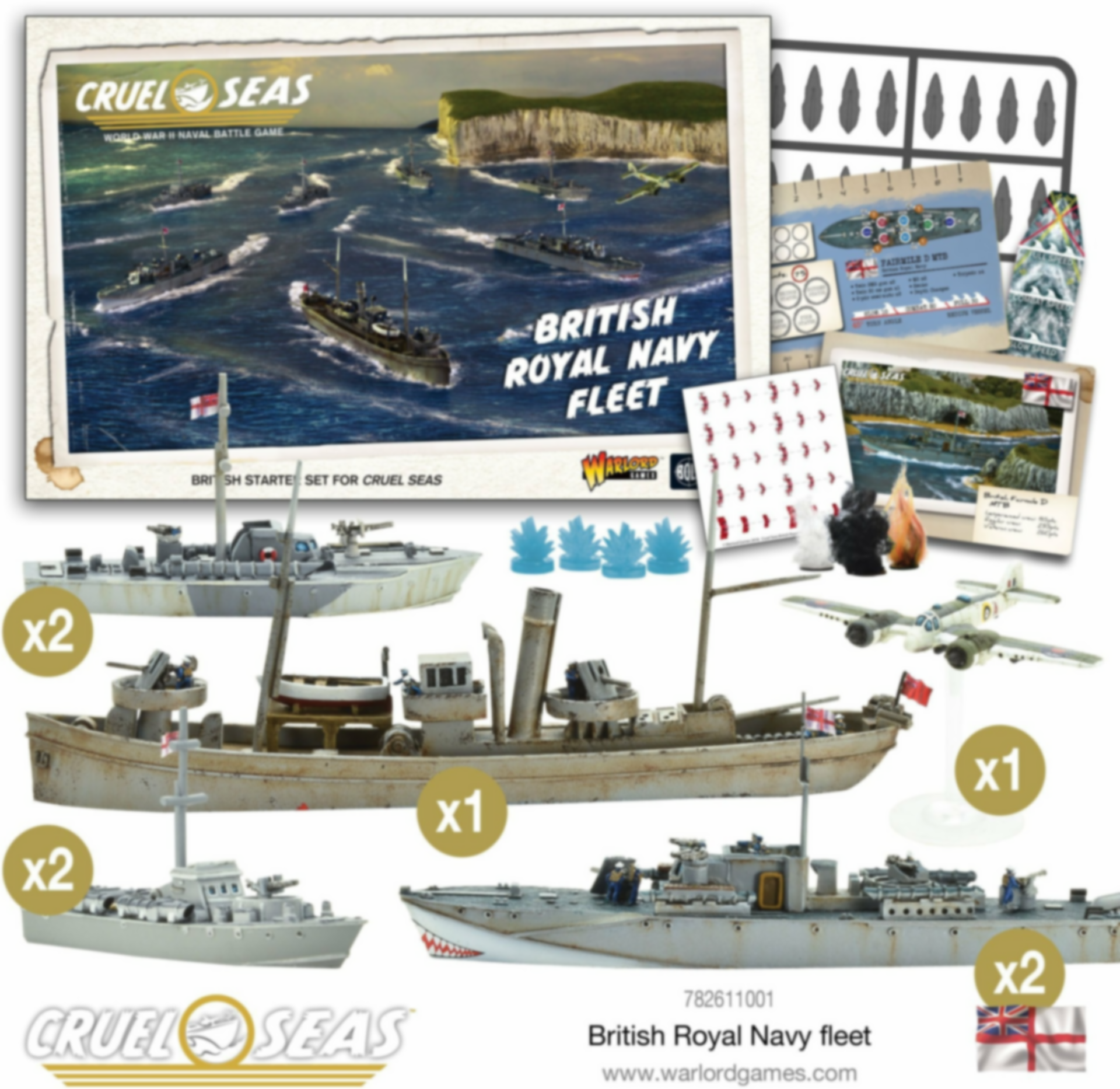 Cruel Seas: British Royal Navy Fleet components