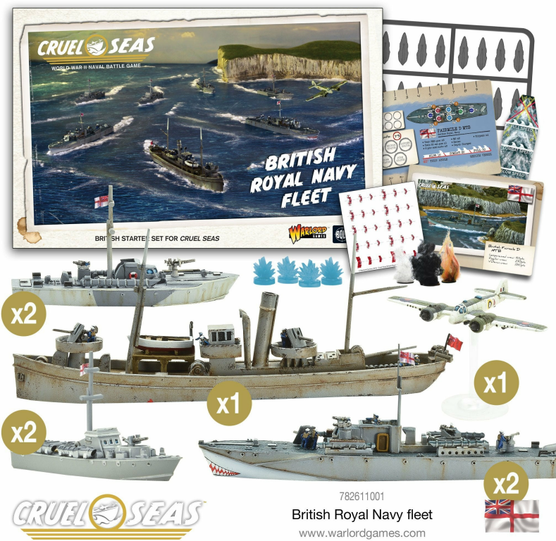 Cruel Seas: British Royal Navy Fleet componenten