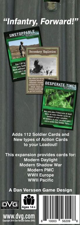 Warfighter: Multi-Era Expansion #1 – Soldiers and Action Cards back of the box