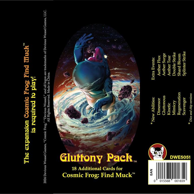 Cosmic Frog: Gluttony Pack rückseite der box