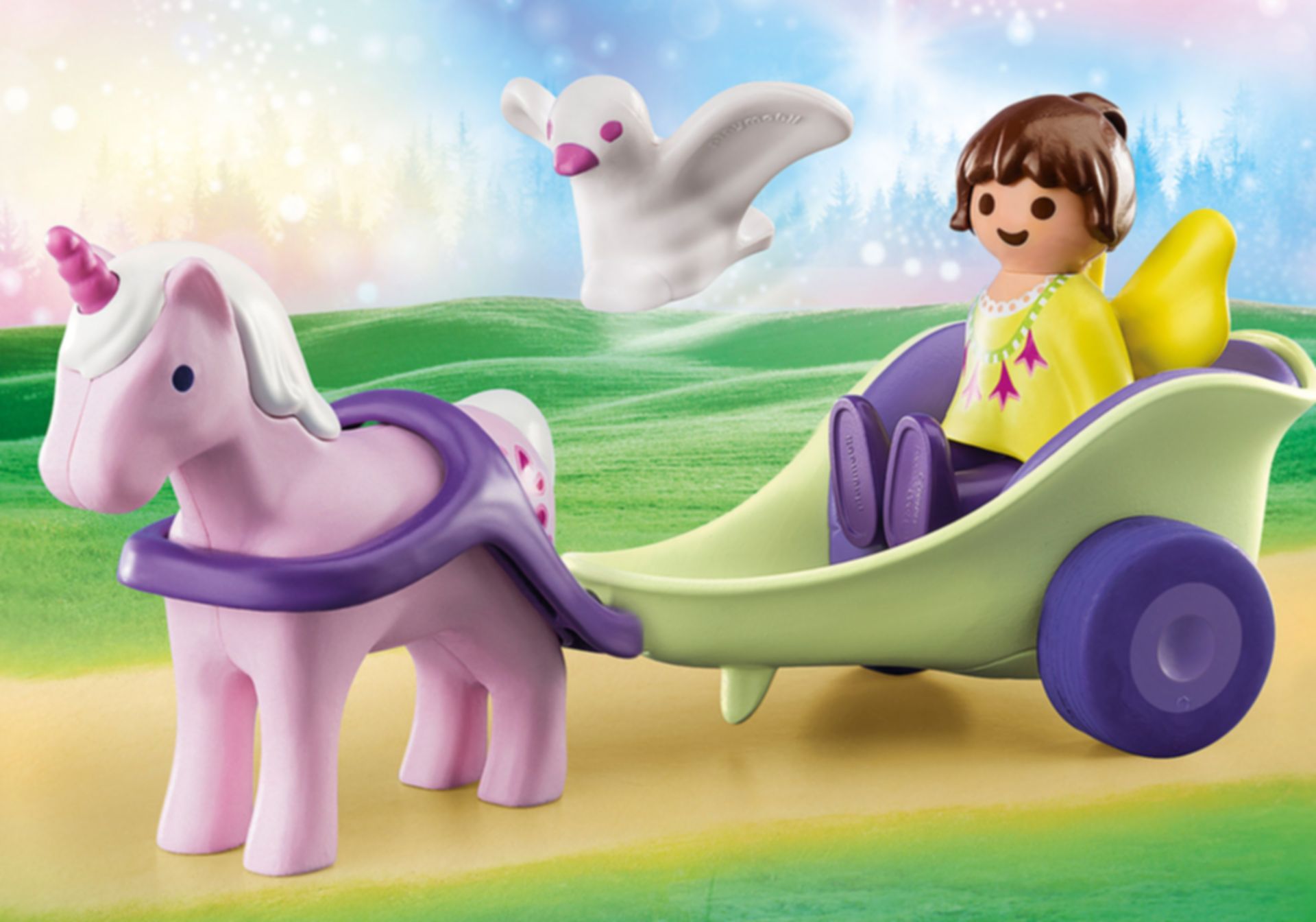 Playmobil® 1.2.3 Calèche avec licorne et fée
