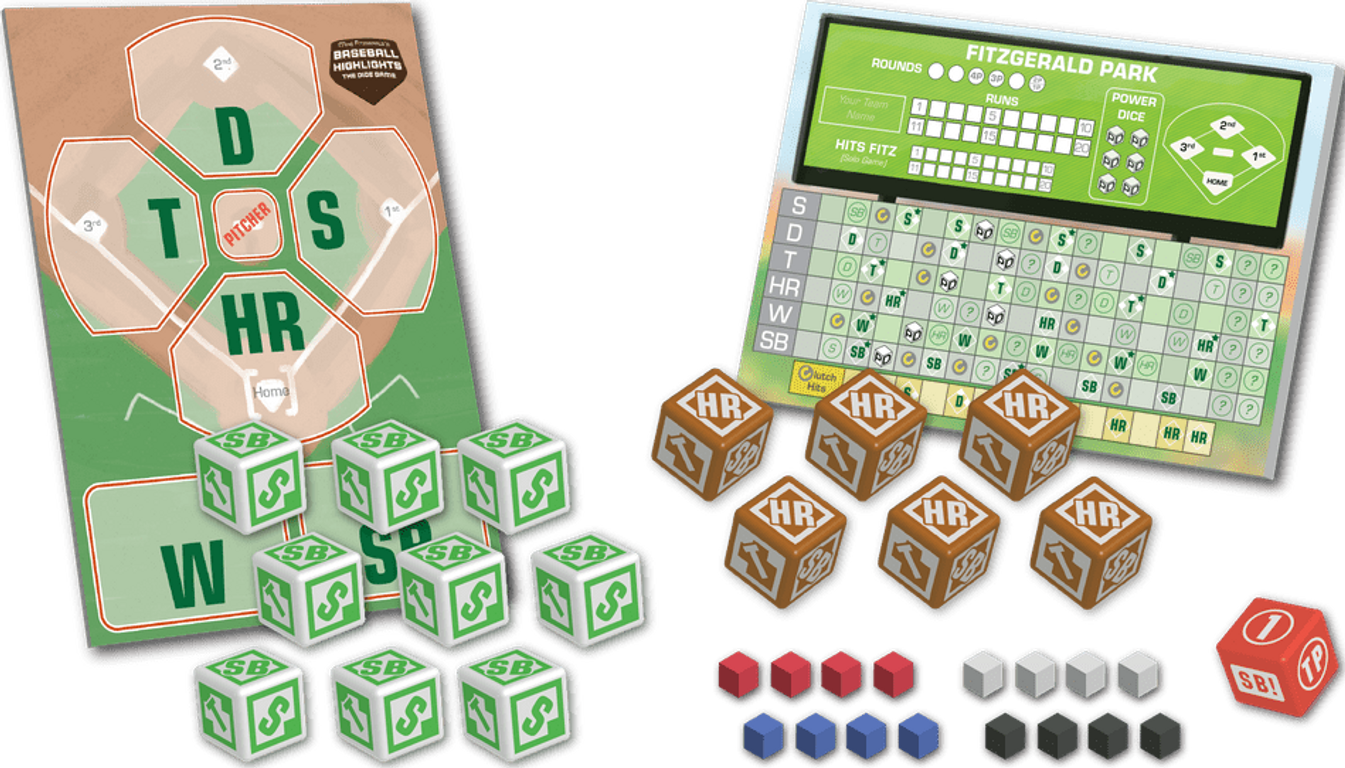 Baseball Highlights: The Dice Game components