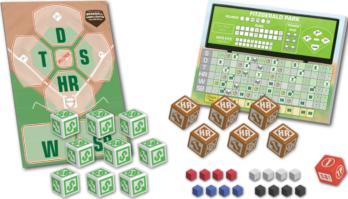 Baseball Highlights: The Dice Game komponenten