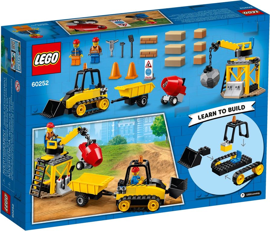 LEGO® City Constructiebulldozer achterkant van de doos