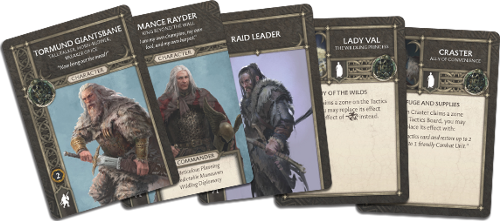 A Song of Ice & Fire: Tabletop Miniatures Game – Free Folk Starter Set cards