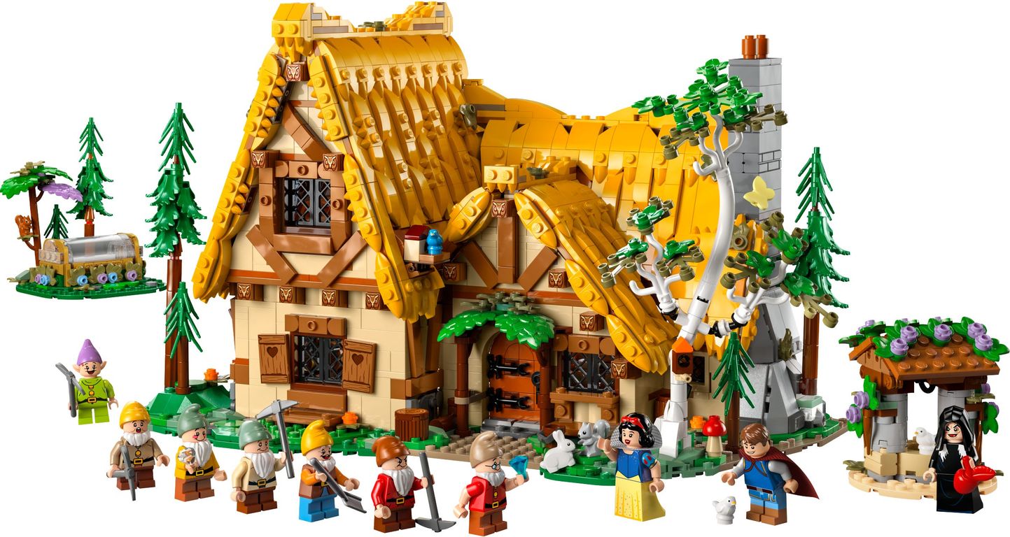 LEGO® Disney Snow White and the Seven Dwarfs' Cottage components