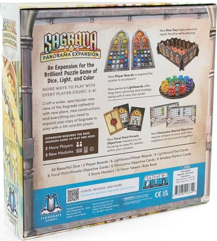 Sagrada: Panorama back of the box