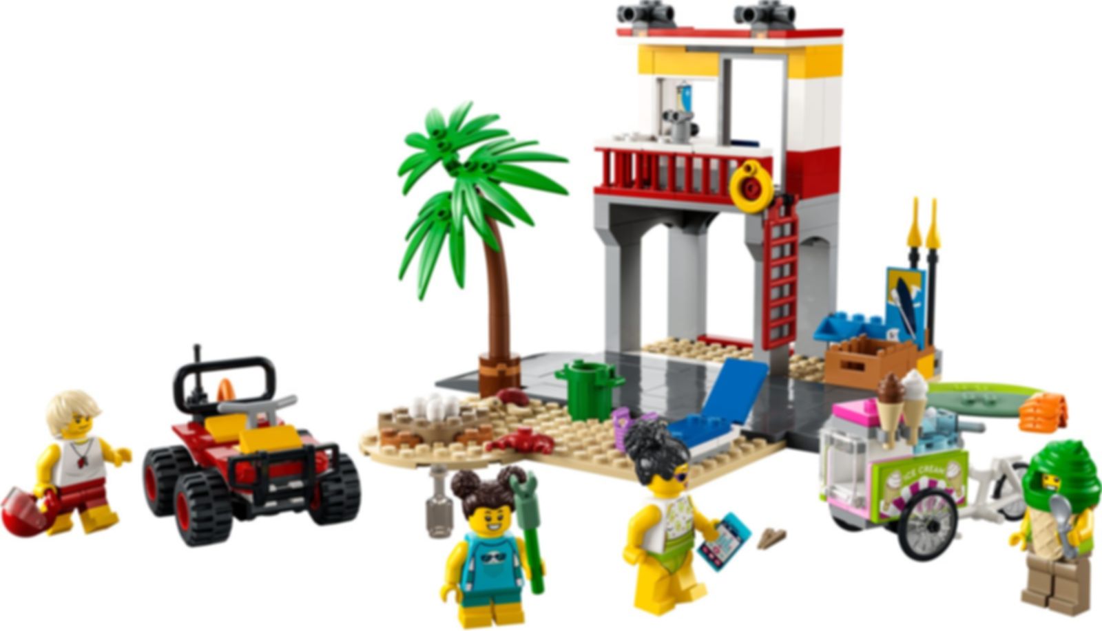 LEGO® City Beach Lifeguard Station components