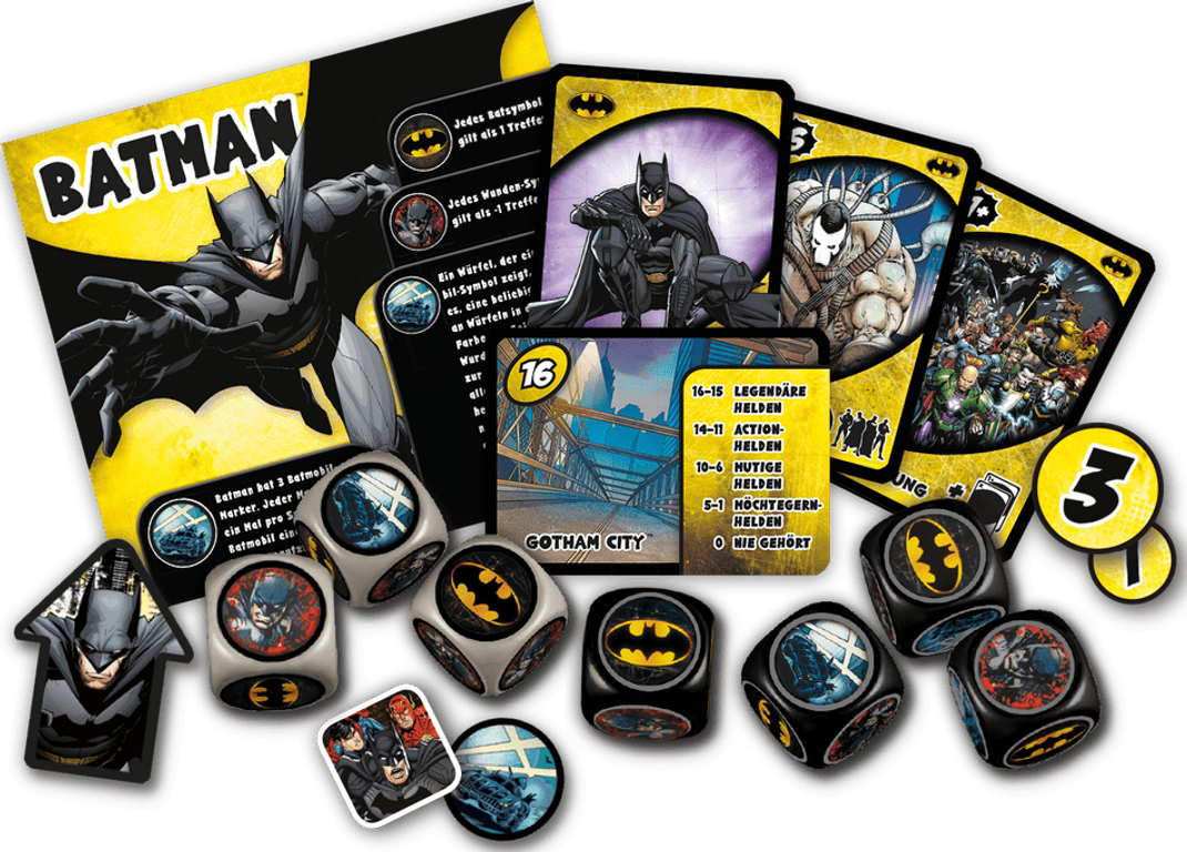 Justice League Hero dice Batman-Set komponenten