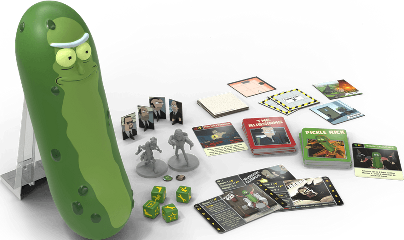 Rick and Morty: The Pickle Rick Game components