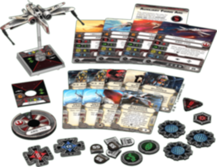 Star Wars: X-Wing Miniatures Game - ARC-170 Expansion Pack componenten