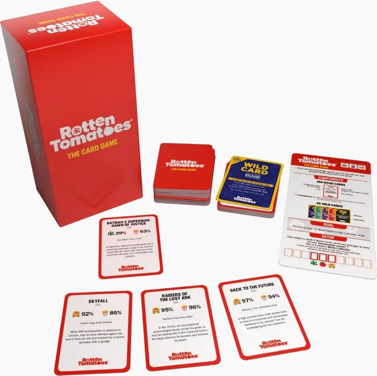Rotten Tomatoes: The Card Game componenten