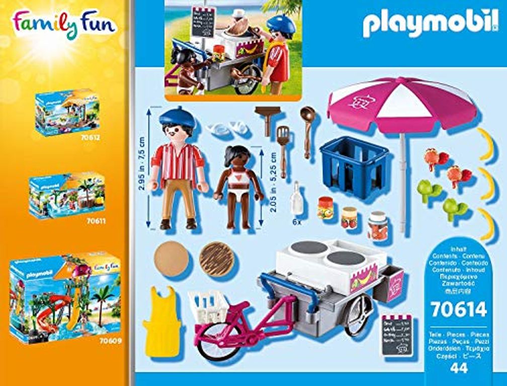 Playmobil® Family Fun Crêpe Cart back of the box
