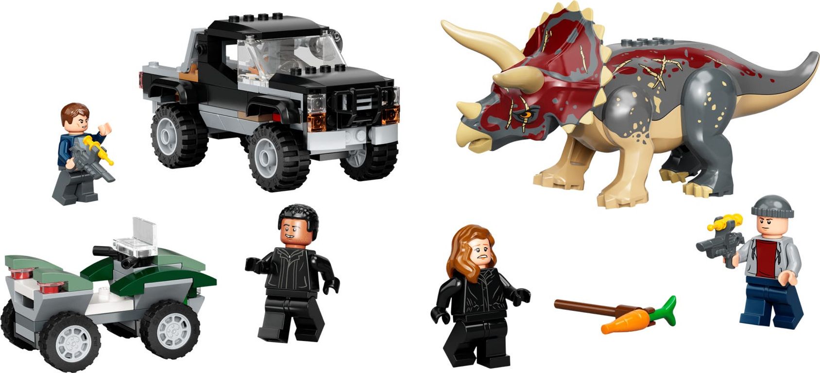 LEGO® Jurassic World Emboscada en Furgoneta del Triceratops partes