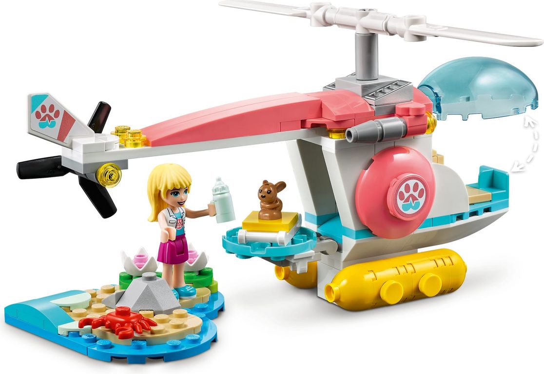 LEGO® Friends Vet Clinic Rescue Helicopter components