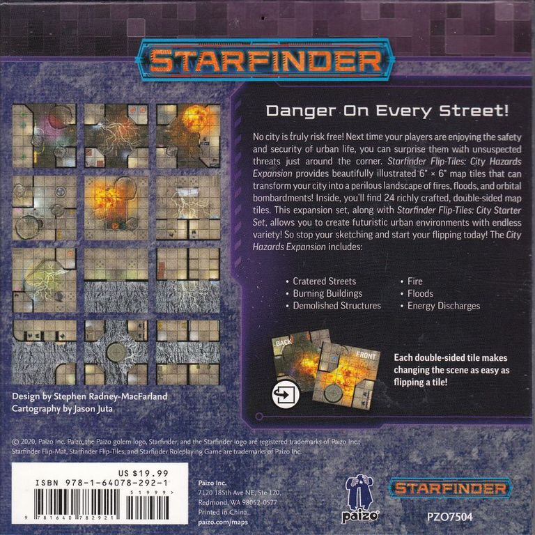Starfinder Roleplaying Game: City Hazards Expansion torna a scatola