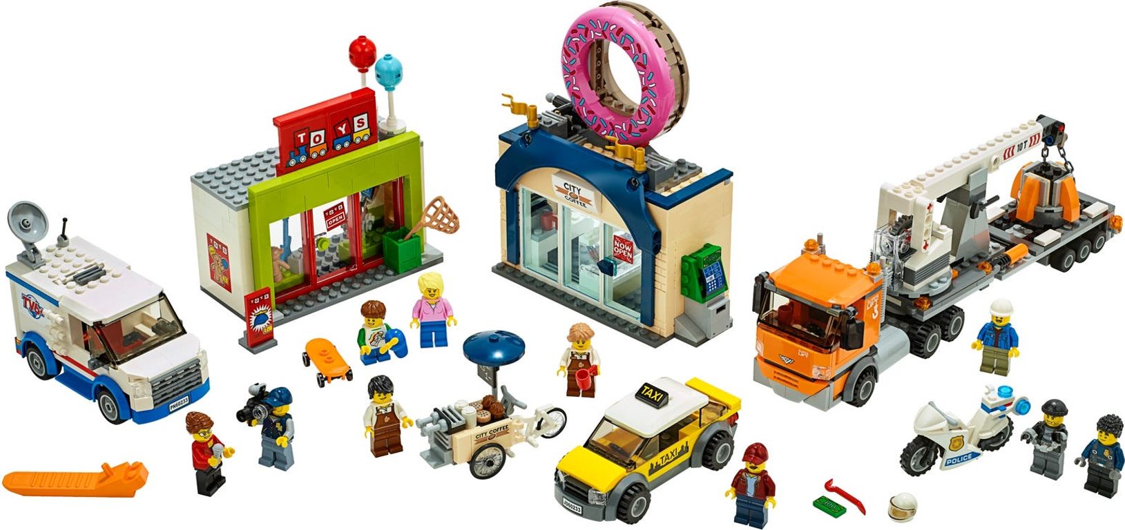 LEGO® City L'ouverture du magasin de donuts composants