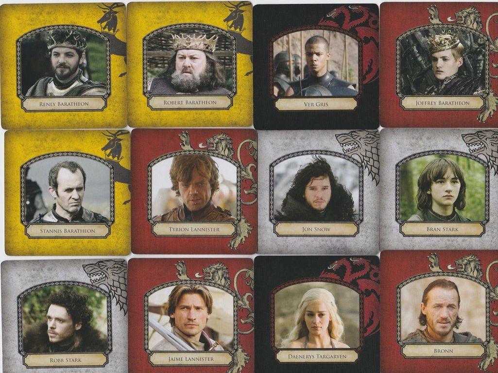 Game of Thrones: Intrigues à Westeros cartes