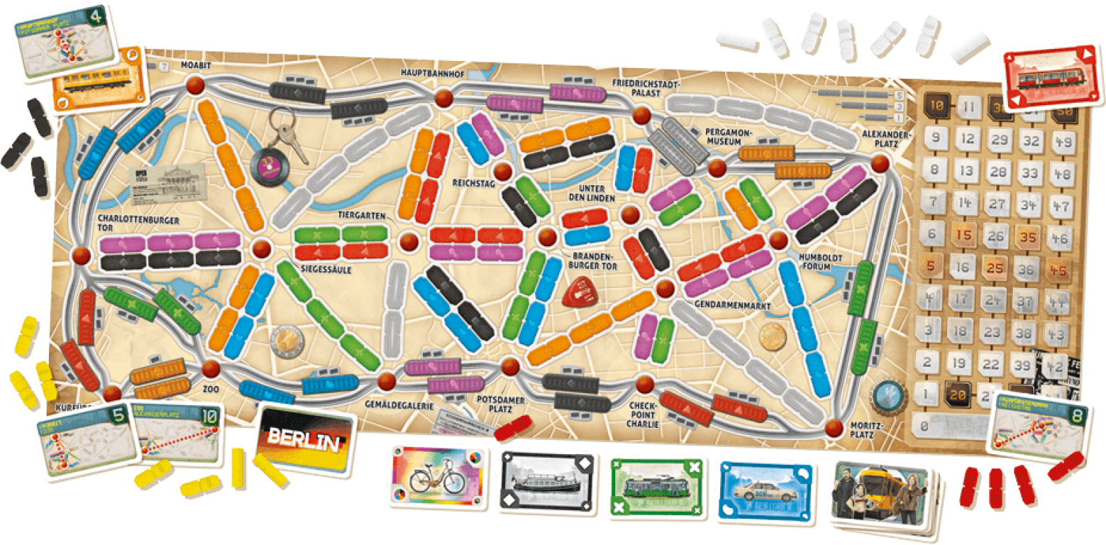 Ticket To Ride: Berlin components