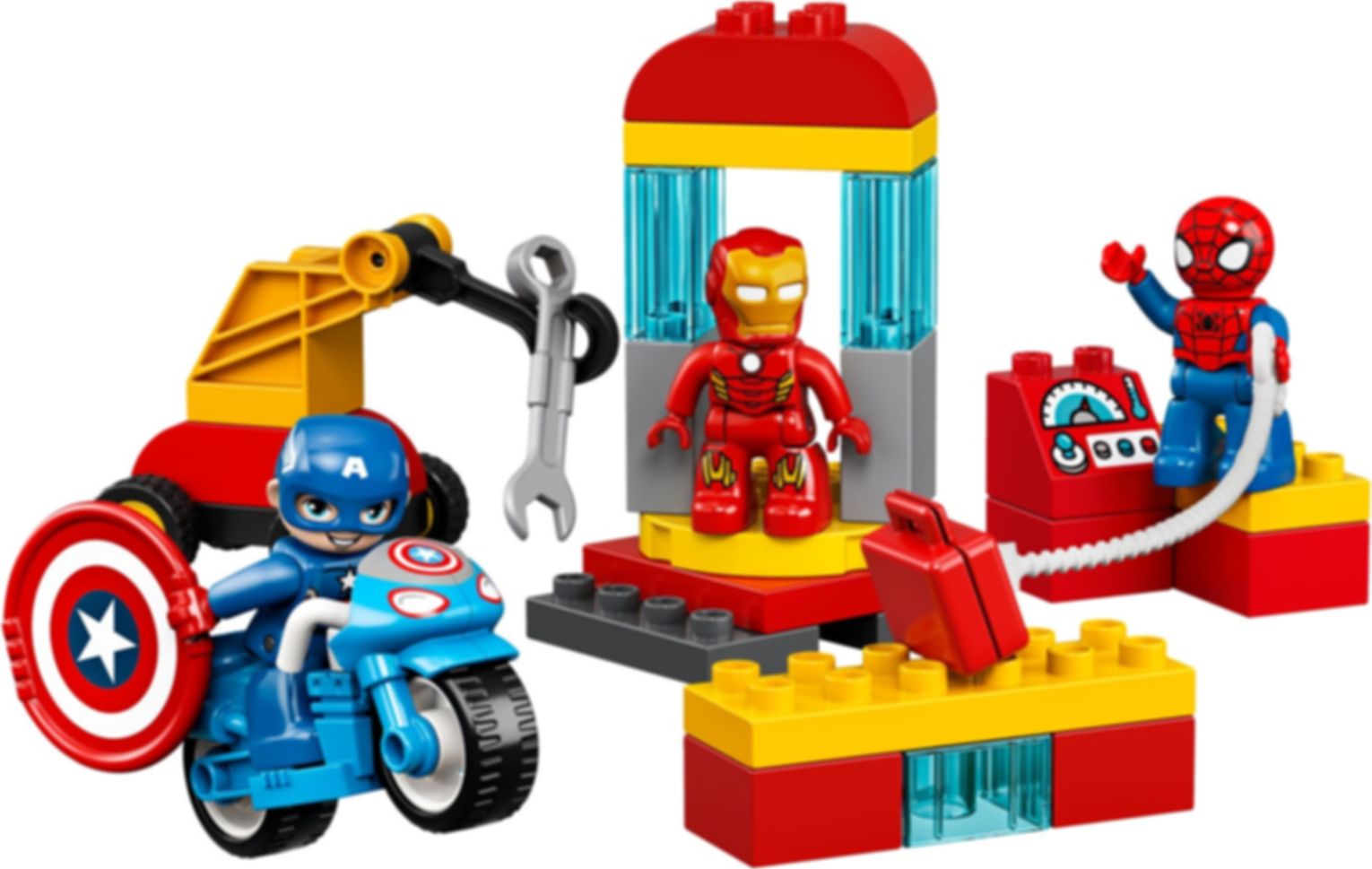 LEGO® DUPLO® Iron Mans Labor-Treffpunkt komponenten