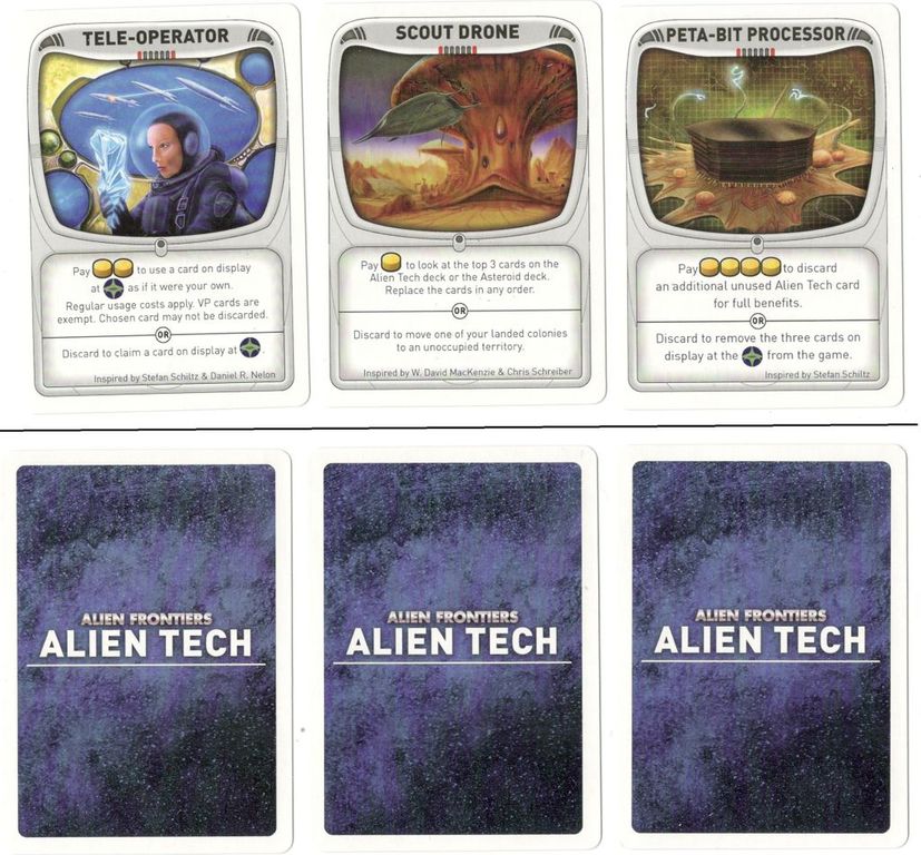 Alien Frontiers: Expansion Pack #6 kaarten