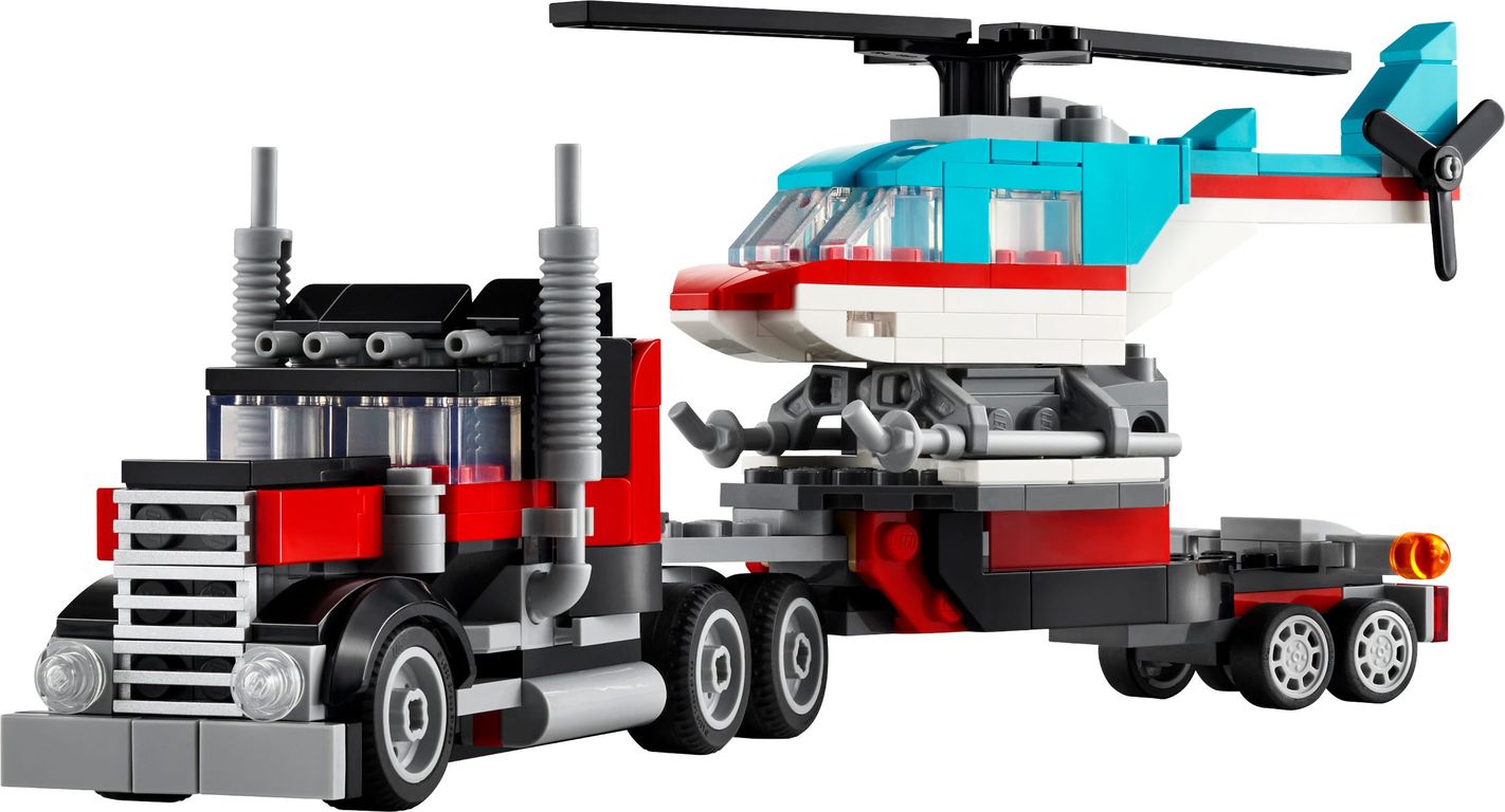 LEGO® Creator Le camion remorque avec hélicoptère composants