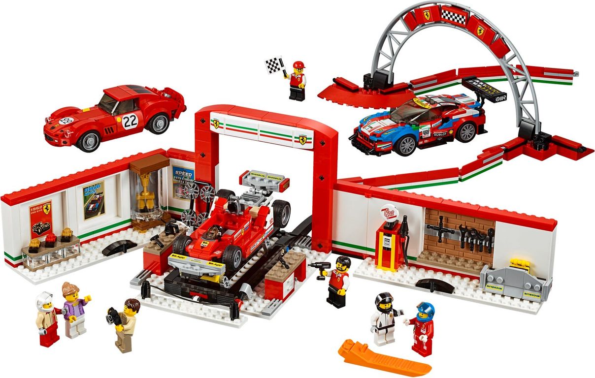 LEGO® Speed Champions Ferrari Ultimate Garage components