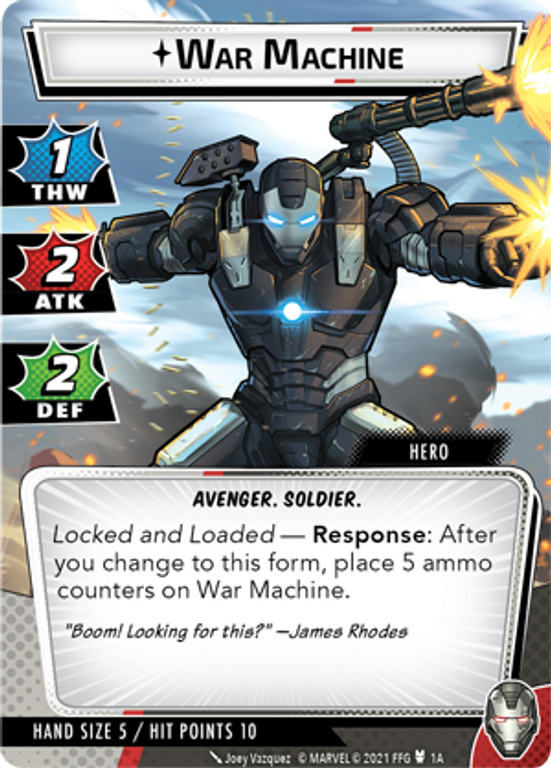 Marvel Champions: The Card Game – War Machine Hero Pack kaart