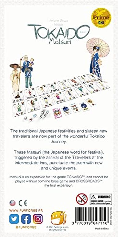 Tokaido: Matsuri achterkant van de doos