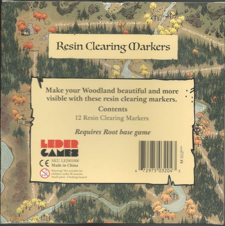 Root : Resin Clearing Markers back of the box