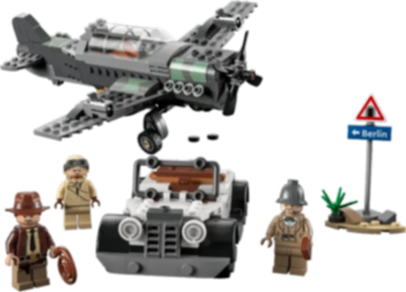 LEGO® Indiana Jones Gevechtsvliegtuig achtervolging componenten