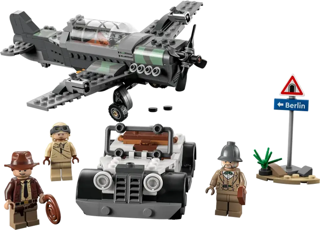 LEGO® Indiana Jones Fighter Plane Chase components