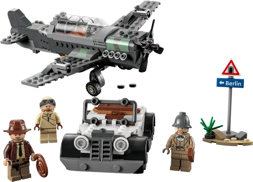 LEGO® Indiana Jones L'inseguimento dell'aereo a elica componenti