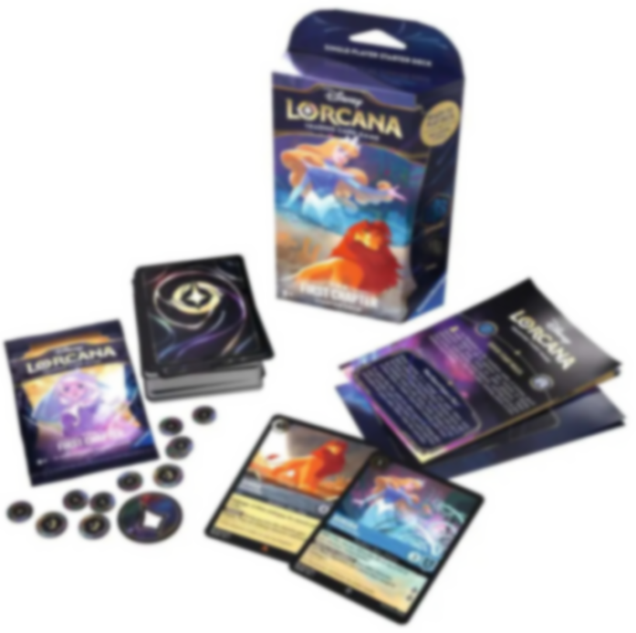 Disney Lorcana TCG - The First Chapter Starter Deck - Prinses Aurora & Simba components