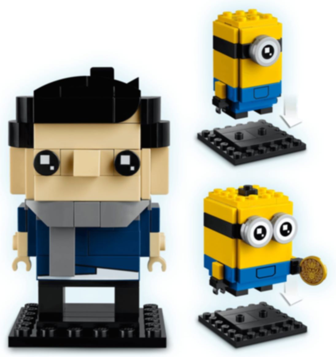LEGO® BrickHeadz™ Gru, Stuart e Otto componenti