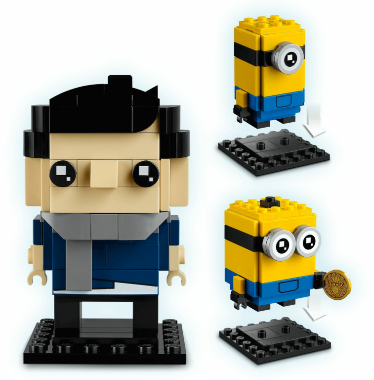 LEGO® BrickHeadz™ Gru, Stuart et Otto composants