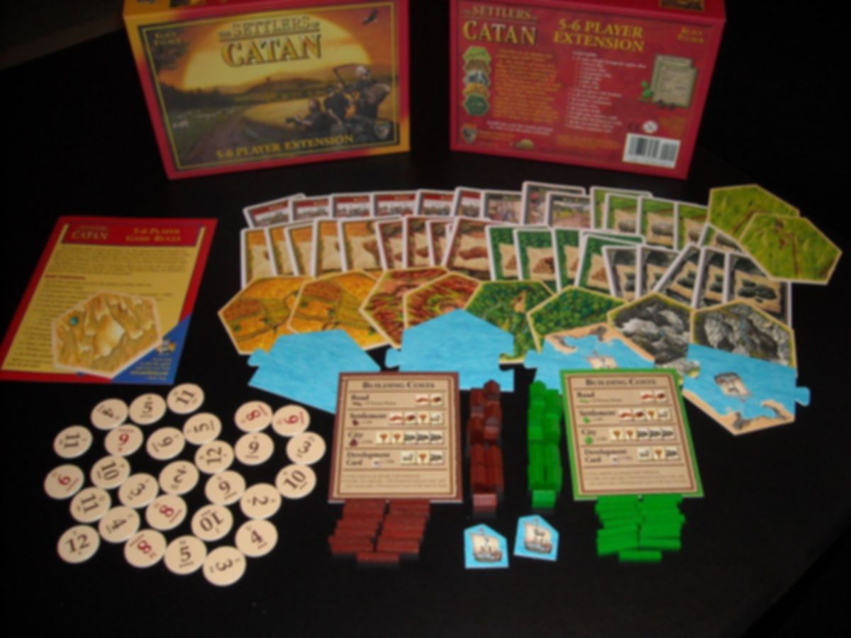 Catan: 5-6 Player Extension components