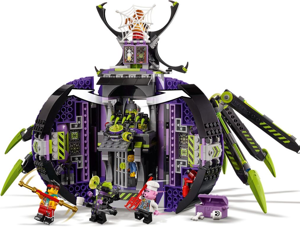 LEGO® Monkie Kid Hauptquartier der Spider Queen komponenten