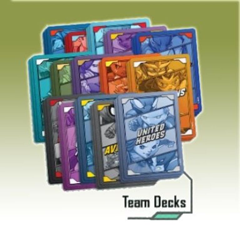 Marvel United: Multiverse – Team Decks componenten