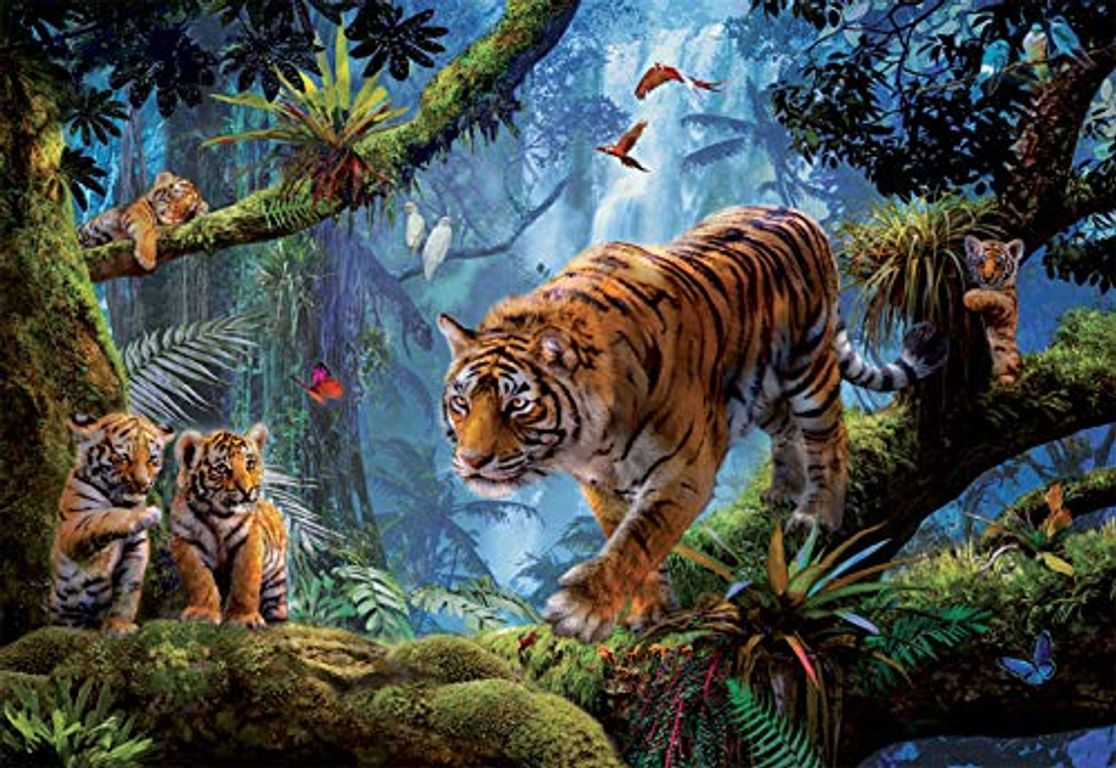 Tigres sur l'arbre