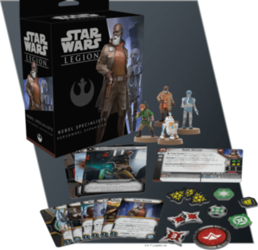 Star Wars: Legion – Rebel Specialists Personnel Expansion componenti