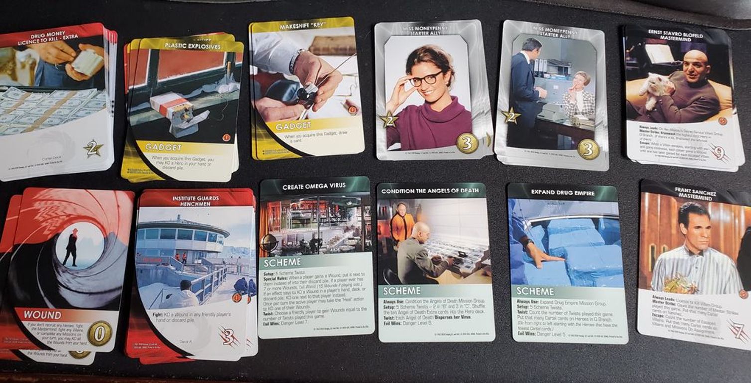 Legendary: A James Bond Deck Building Game Expansion cards