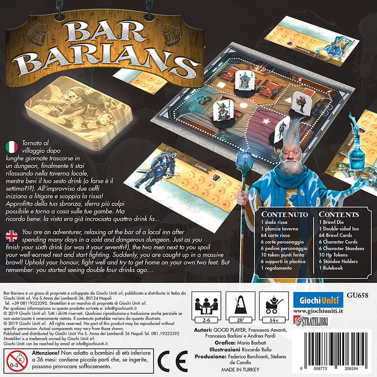 Bar Barians achterkant van de doos