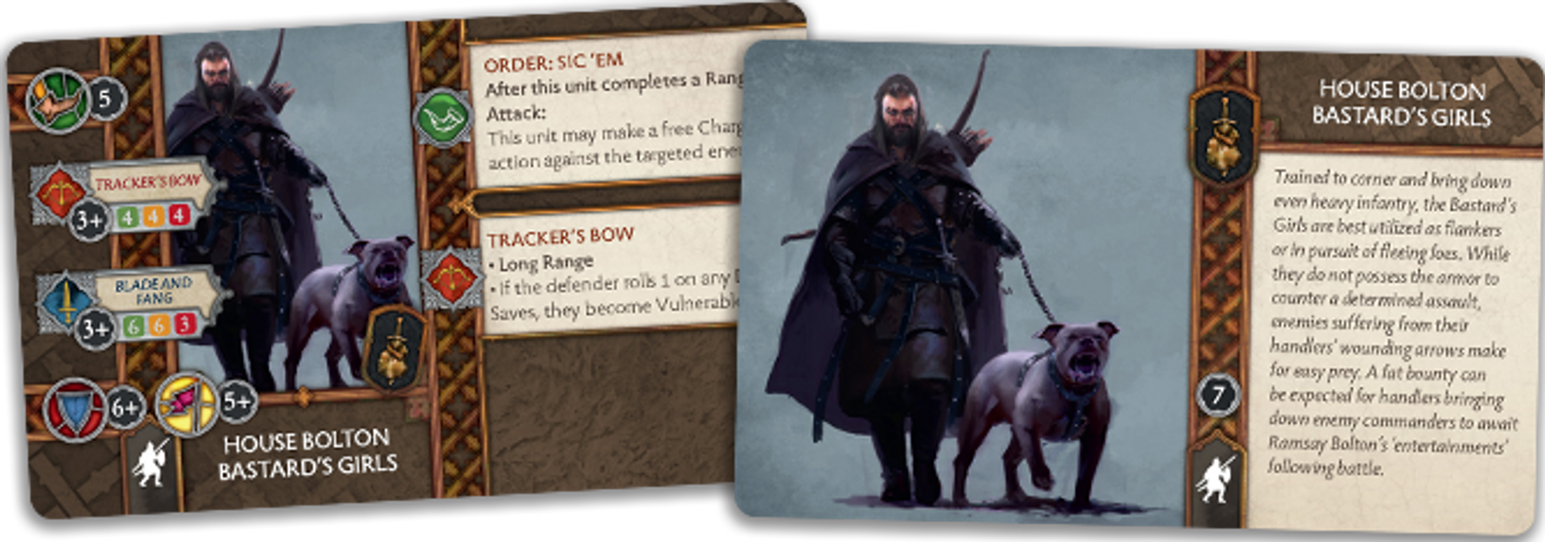 A Song of Ice & Fire: Tabletop Miniatures Game – Bolton Bastard's Girls cards