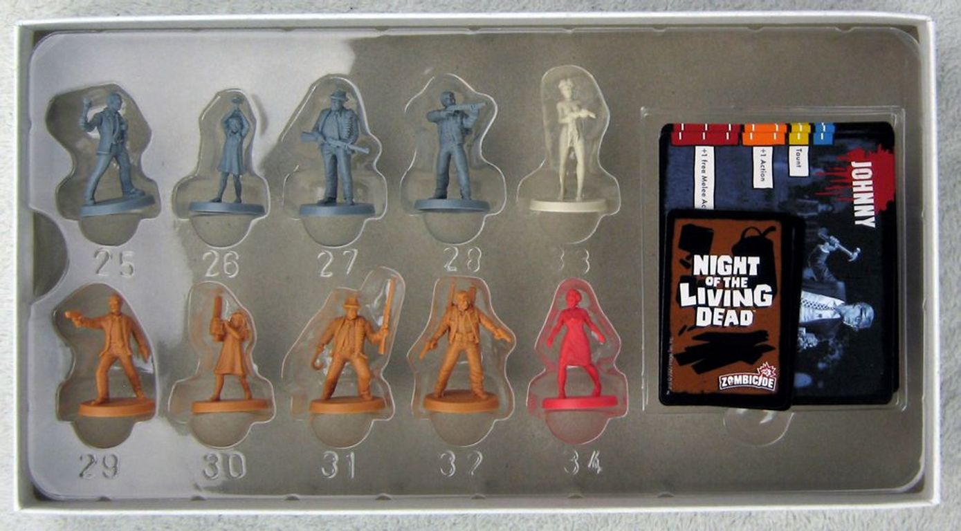 Night of the Living Dead: A Zombicide Game – Dead of Night components