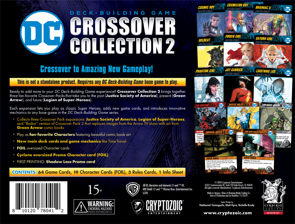 DC Deck-Building Game: Crossover Collection 2 back of the box